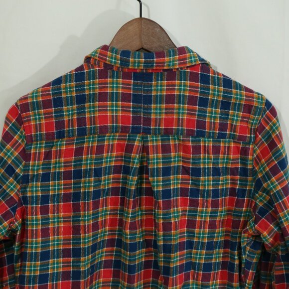 Woolrich Women’s Plaid Flannel Button Down Shirt L/G – Multicolor Tartan Check - Picture 8 of 9